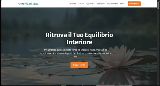 Anteprima di Sito web Operatrice Olistica - One-Page HTML CSS JS