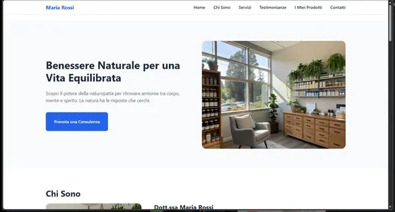 Anteprima di Sito web per Naturopati, erboristi, consulenti olistici