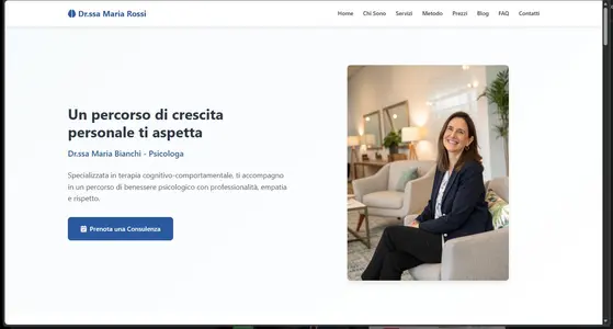Anteprima di Sito Web Professionale per Psicologi