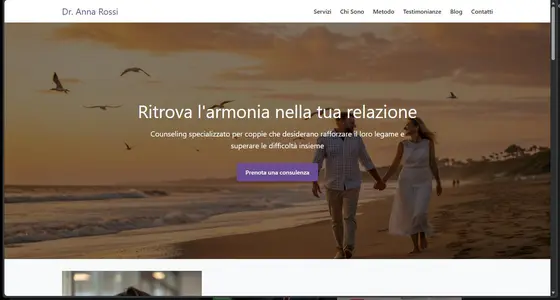 Anteprima di Sito Web per Counselor: Template HTML, CSS e JavaScript