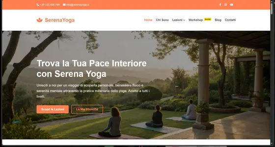 Anteprima di Sito Web per insegnanti di Yoga (html, css, javascript)